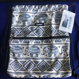 Elephant Print Drawstring Backpack